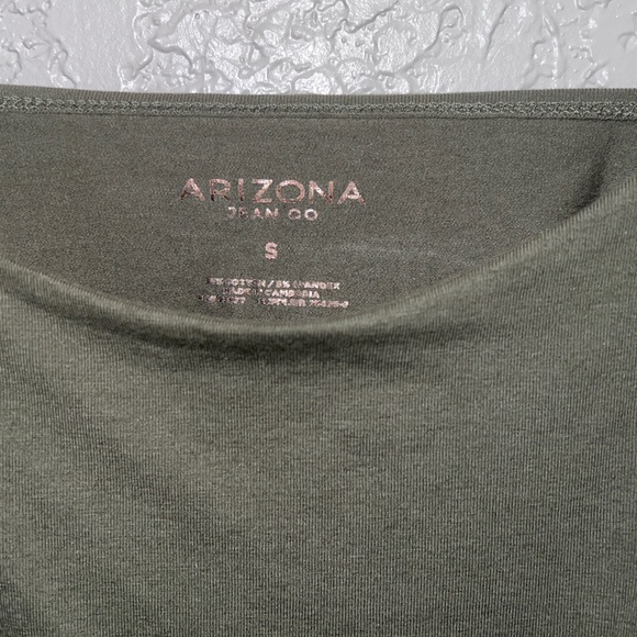 JCPenney Arizona Juniors small spaghetti strapped olive green shirt - Picture 2 of 2